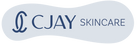 CJAY Skincare logo on a light blue background